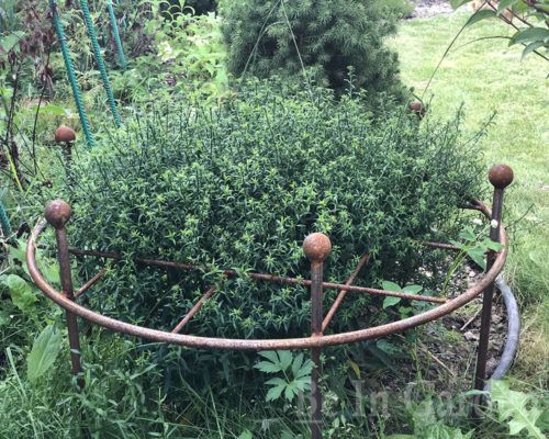 Опора для растений Однокольцовая с сеткой